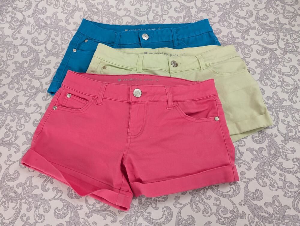 3 pairs celebrity pink shorts